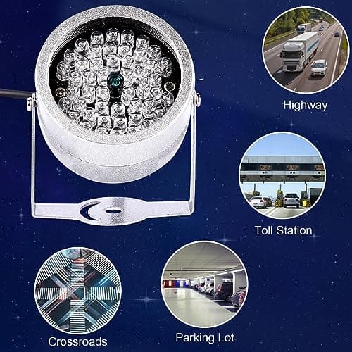 Camera IR Light 48 LED IR Illuminators Lights Waterproof Infrared Night Visionss Light for Security CCTV Camera 6