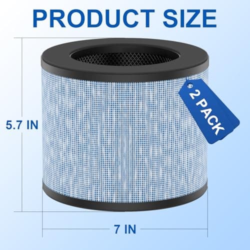 F100 Filter Replacement, Compatible with Instant AP100 Small Air Puri-fier, 3-in-1 H13 True HEPA Filter & Activated Carbon Filtration, Part# F100, 2 Pack 5