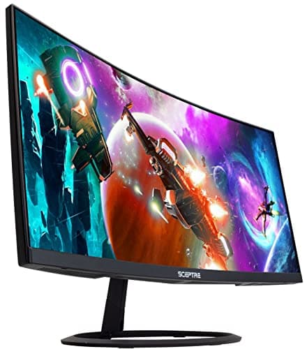 Sceptre Curved 30" 21:9 Gaming LED Monitor 2560x1080p UltraWide Ultra Slim HDMI DisplayPort Up to 85Hz MPRT 1ms FPS-RTS Build-in Speakers, Machine Blue (C305W-2560UN) 7