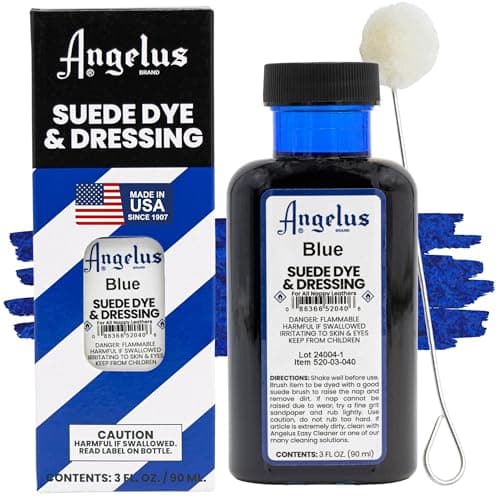 Angelus Suede Dye - Blue - 3 oz Premium Liquid Dye for Suede, Nubuck, and Nappy Leather