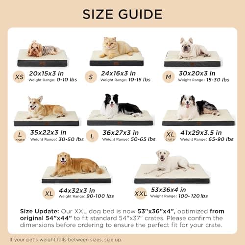Bedsure Dog Beds Large Sized Dog - Comfy Flat Pet Beds with Removable Washable Cover, Orthopedic Egg Crate Foam Puppy Mat, Suitable for Pet Up to 65 lbs 7