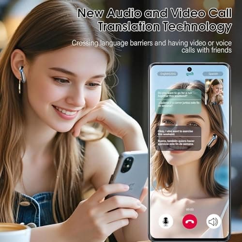 Ai Translation Earbuds Real Time,3-in-1 Buletooth 5.3 Translator Earbuds with 6 Translation Modes/164 Languages,No Subscription Required Translatior Headphones,48H Audifonos Traductores Inglés Español 5