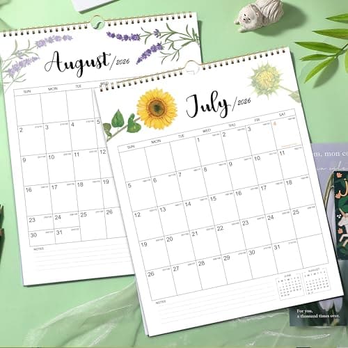 2026 Calendar - Vertical Wall Calendar 2026, Jan. 2026 to DEC. 2026, 14.8'' x 11.5'', Monthly Calendars 2026 with Julian Date, Perfect for Planning 2