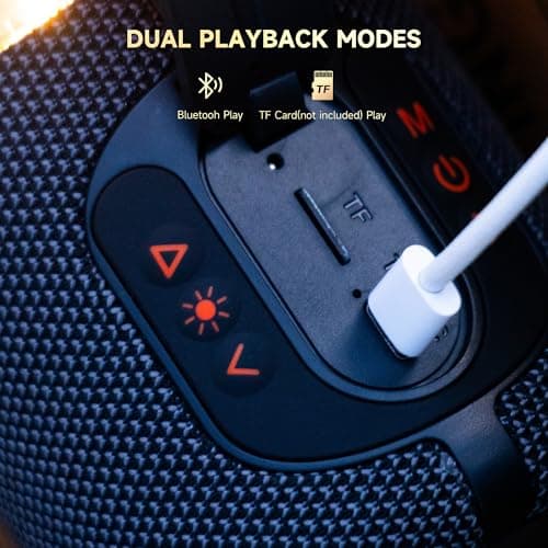 AUGE LIGHT Bluetooth Speaker Lamp, Wireless Bluetooth Speaker with Minimalist Table Lamp, TF-Card Input, Bluetooth 5.3, TWS Paring, for Home Party 5