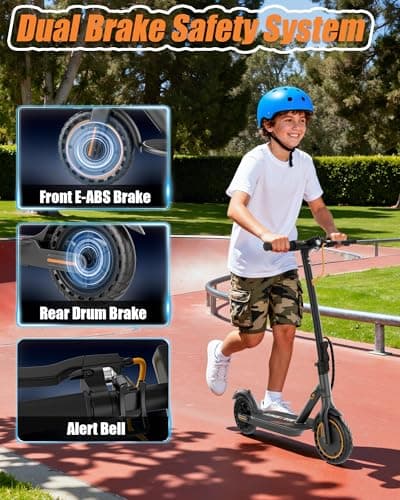 MAXSHOT Electric Scooter Adults & Big Kids, 350W Powerful Motor, Top Speed 16/19MPH, 12/16/19/21Miles Range, 8.5" Solid Tires Folding Commuter Escooter with Dual Suspension for Commuting, APP Control 6