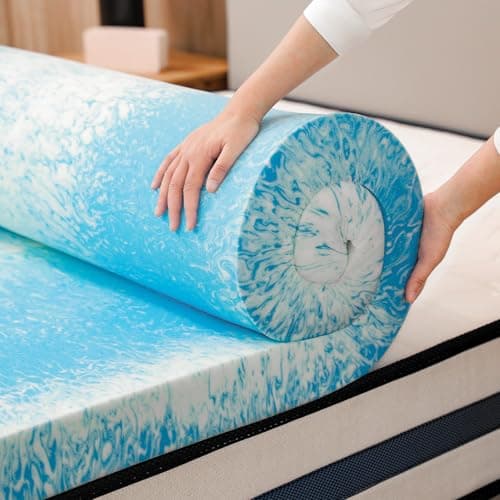 Bynex 3 Inch Full Size Memory Foam Mattress Topper, Cooling Gel Infusion Bed Topper Pad for Firm Mattress (54" x 75")
