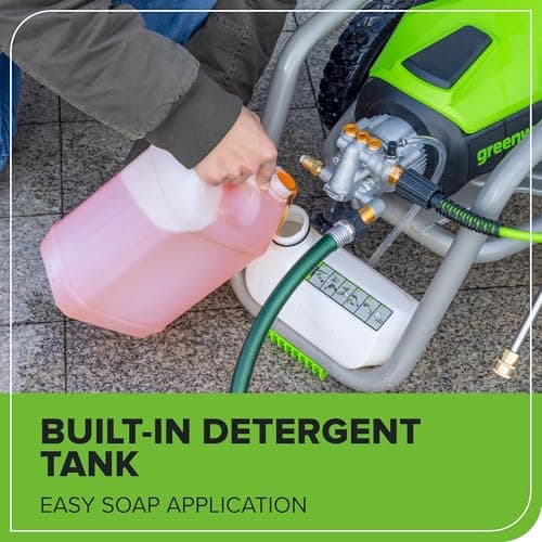 Greenworks Pro Brushless 2700 PSI (CSA Certified) 2.3 GPM Max / 1.2 GPM Electric Pressure Washer (Foldable Handles, Rugged Steel Frame, 25 FT Hose, 35 FT GFCI Power Cord) 6