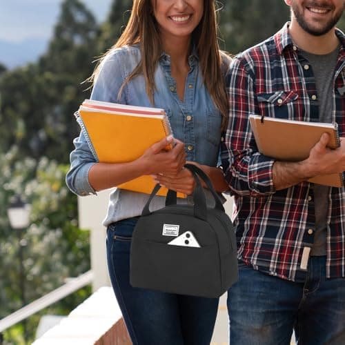 lunch bag women & men,Insulated Cooler Lunch Box Adult Water Resistant Lunch tote bag Shoulder strap not included 5