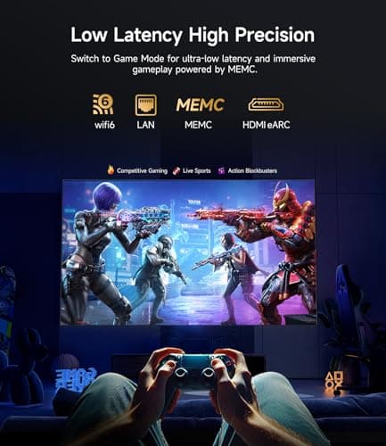 Daylight Projector 2300 ANSI Ultra HD 4K HDR10+ Daytime Smart Projector with Tof Autofocus Short Throw Home Theater Projector with Wifi Bluetooth Android TV LAN for Bright Room Gaming Outdoor Movie 8