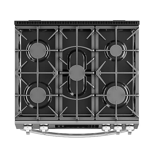 Kenmore Front Control Gas Range Oven with 5 Cooktop Burners, True Convection, Steam and Self Clean, Freestanding Stainless Steel Stove and Oven, 4.8 cu. ft. Capacity 10