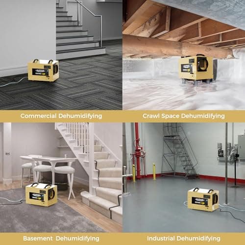 ALORAIR 120 PPD Commercial Dehumidifier, with Drain Hose for Crawl Spaces, Basements, Industry Water Damage Unit, cETL Listed, Compact, Auto Defrost Crawlspaces Dehumidifiers, Gold 6