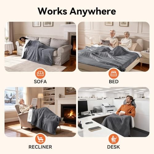 Heated Blanket Electric King - Dual Control Ultimate Safety with Dual-Core Tech, ETL Certified, 100x90", 10H Auto Off, 8 Heat Levels, Dual-Sided Flannel & Sherpa, Ideal for Spacious King Size Beds 8