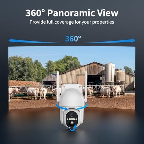 ELYSOO 4G LTE Cellular Security Cameras Outdoor, 2 Pack No WiFi Security Camera Solar Powered with 360° View, 2K Color Night Vision, Includes SIM Card(Support Verizon/AT&T/T-Mobile) 7