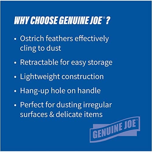Genuine Joe GJO90218 Retractable Feather Duster, Brown 6