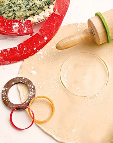 Talisman Designs Silicone Rolling Pin Bands | 8 Piece Set | Ensure Dough Thickness | Baking Accessories | Rolling Pin Thickness Rings 7