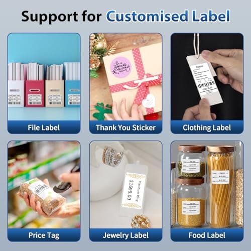 ItriAce M220 Wireless Label Maker Portable Address Printer for 0.78 to 3.14 Inch Labels, for Home Office and Small Business Organization, Compatible with iPhone Android and PC, with 40x30mm Label 5