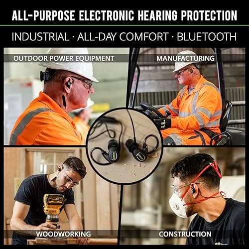 ISOtunes PRO 3.0 Bluetooth Hearing Protection - OSHA Approved Earbuds with 20 Hour Battery Life, Bluetooth Ear Protection with 27 dB Noise Reduction (NRR) Earplug Headphones - Durable Work Earbuds 5