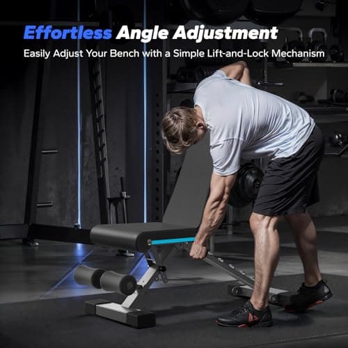 MERACH Weight Bench, Foldable Weight Benches for Home Gym with 990 LBS, Adjustable Weight Bench with 72 Training Angles, Incline Bench Press for Full Body 5