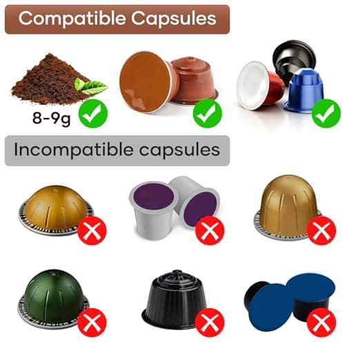 Portable Battery Coffee Maker Espresso Machine, 20 Bar Nano Car Coffee Mini Espresso Machines Self-Heating Electric Espresso Maker, USB-C 3-in-1 Ground Coffee & NS Capsule Pod RV Hiking Camping 7