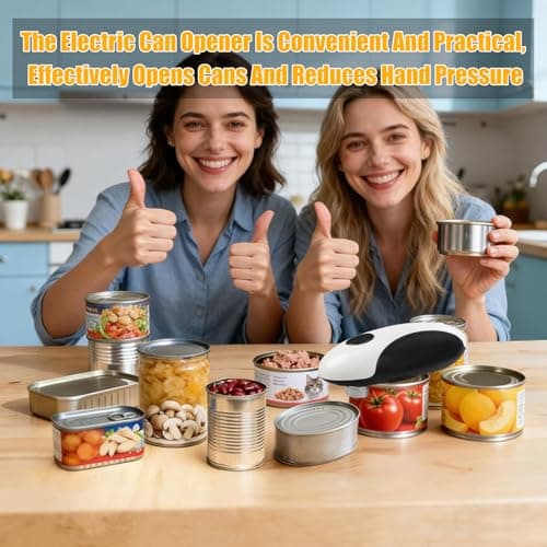 Pyxfeiiu Electric Can Opener,USB Rechargeable Can Opener,One-Touch Cordless Can Opener,Smooth Edge,Hands Free,Food Safety,Kitchen Gadget Battery Operated,Automatic Can Openers for Seniors 8