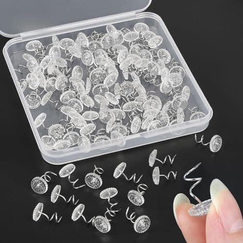 120 Pcs Upholstery Tacks Clear, 0.6" Upholstery Pins Twist for Car Repair, Slipcovers, Bed Skirt, Furniture