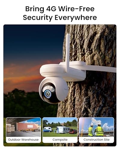 REOLINK Altas Go PT 4G LTE Solar Cellular Security Camera Wireless Outdoor, 360° 24/7 Recording, 10s Pre-Record, for Home Security, 2K ColorX Night Vision, Smart Detection, Large Battery and 12W SP 6