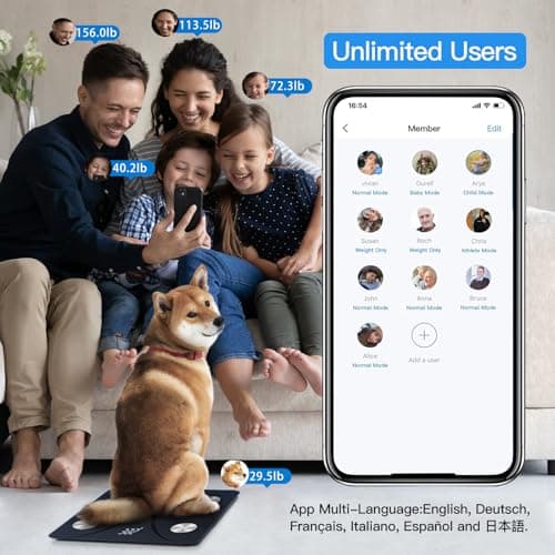 Vitafit Smart Bathroom Scale for Body Weight, Weight Scale Professional Factory Since 2001, App Sync 13 Body Composition Analyzer BMI, Body Fat and Muscle, 400lb, LED, Black 5