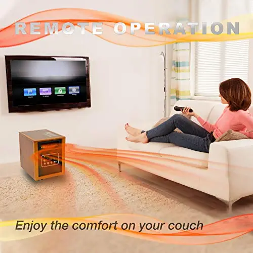 Dr Infrared Heater DR-968 Portable Space Heater, 1500-Watt, Cherry 6