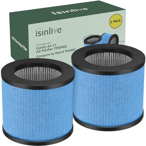 TPAP002 Filter Replacement 3-in-1 Upgraded Compatible with TOPPIN TPAP002 Air Purifier Comfy Air C1, Part #TPFF002, 2 Pack 7