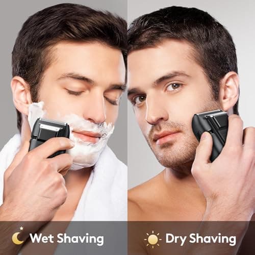 Brightup Electric Foil Shavers for Men - Smooth & Close Electric Razor for Men with Pop Up Trimmer - Wet Dry Shaving/Travel Lock/LED Display/IPX6 Waterproof 6