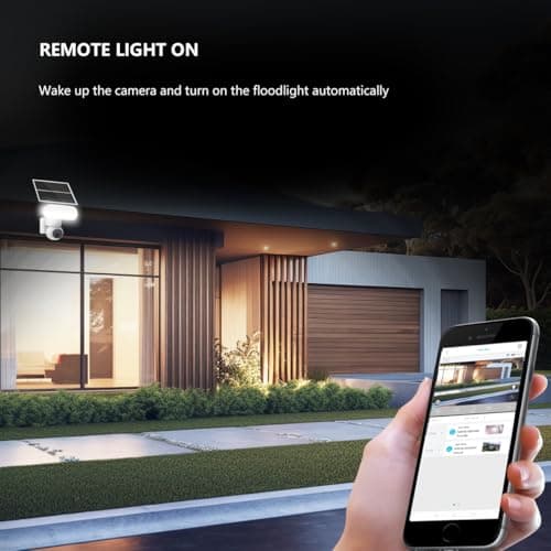 Sdstone Solar-Powered Floodlight Security Camera with Battery(64GB SD Storage) 1500LM Spotlight 2K 360° PTZ Wireless Outdoor, Color Night Vision, PIR Sensor, IP65, 2.4GHz WiFi - No Monthly Fees 9