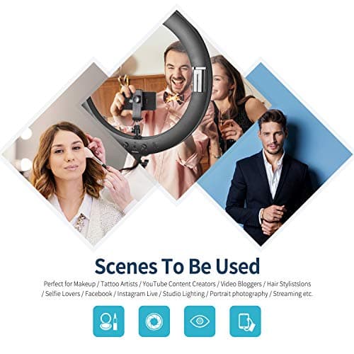 NEEWER 20 inch LED Ring Light Kit with Tripod Stand and Phone Holder Compatible with iPhone, Ringlight for Makeup YouTube Video Recording Selfie Studio Streaming Makeup Barber Lash Salon Lighting 6