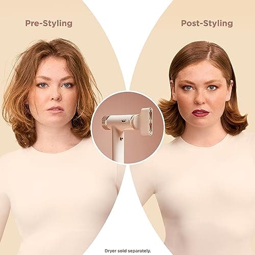 Shark XSKHD3SCA SpeedStyle Turbo Concentrator, Works With Shark SpeedStyle HD3xx Family Only, Styling Tool, for Straight, Wavy, Curly, and Coily Hair, Sleek and Straight Blowout, Stone 5