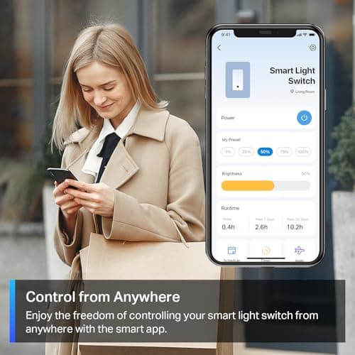 TP-Link Tapo Matter Smart Dimmer Switch: Voice Control w/Siri, Alexa & Google Assistant, UL Certified, Timer & Schedule, Easy Guided Install, Neutral Wire Required, Single Pole, Tapo S505D(2-Pack) 8