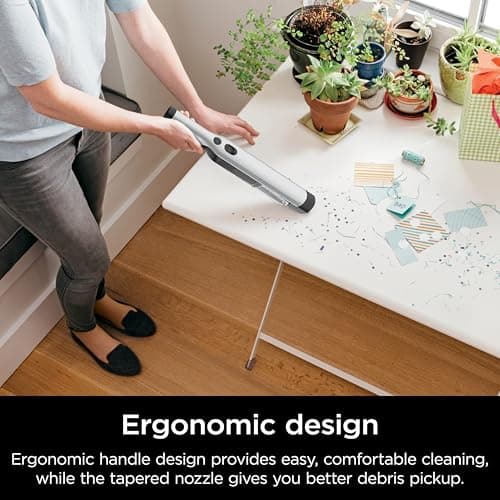 Shark WANDVAC Cordless Hand Vac, Lightweight, Versatile and Portable at 1.4 lbs., Powerful Suction, Charging Dock, One-Touch Empty, NEW Furfins Tool & Crevice Tool for Pet & Home, Gray, WV201WH 8