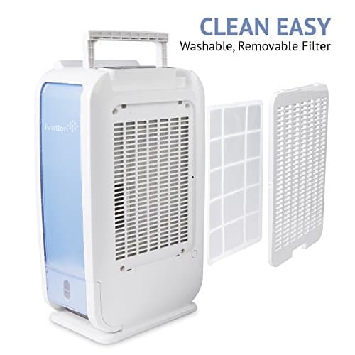 Ivation 13-Pint Small-Area Desiccant Dehumidifier Compact and Quiet - With Continuous Drain Hose for Smaller Spaces, Bathroom, Attic, Crawlspace and Closets - For Spaces Up To 270 Sq Ft, White 6