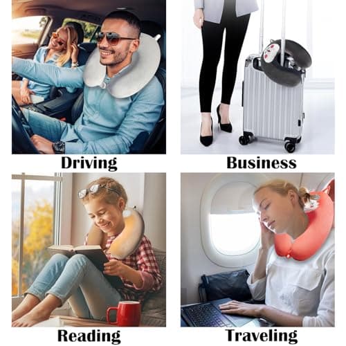 Cute Travel Pillow with Sleep Eye Mask Cartoon Headrest & Neck Pillow for Kids Boys & Girls, Teens, Travel Accessories for Airplane, Car, Recline, Home Use Memory Foam Flight - Green Avocado 6