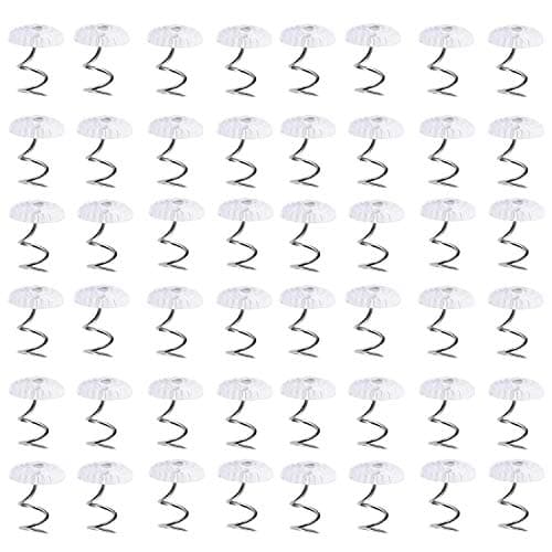 LSTCPGLAI 100 Pcs Bed Skirt Pins Clear Heads Twist Pins Bedskirt Pins Bed Sheet Clip Fixer with Storage Box.