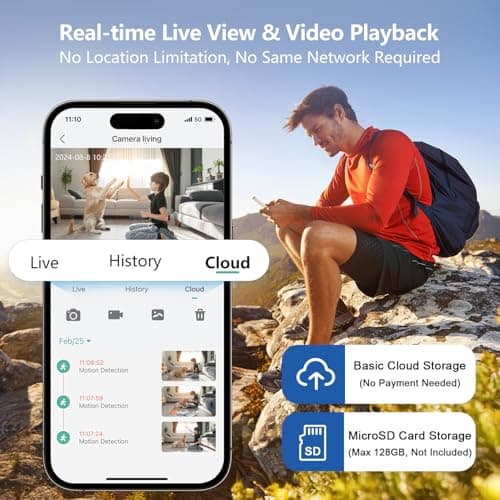 Wireless Cameras for Home Security Outdoor, 2K Color Night Vision Battery Powered WiFi Security Camera Spotlight/Siren Motion Detection 2-Way Talk Waterproof Cloud/SD Storage Wireless Outdoor Camera 6