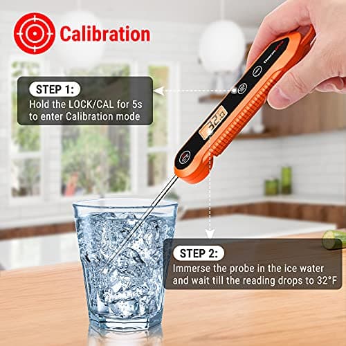 ThermoPro Digital Instant Read Meat Thermometer for Grilling Waterproof Kitchen Food Thermometer with Calibration & Backlight Baking Bread Candy Thermometer Cooking Tools Utensils 6
