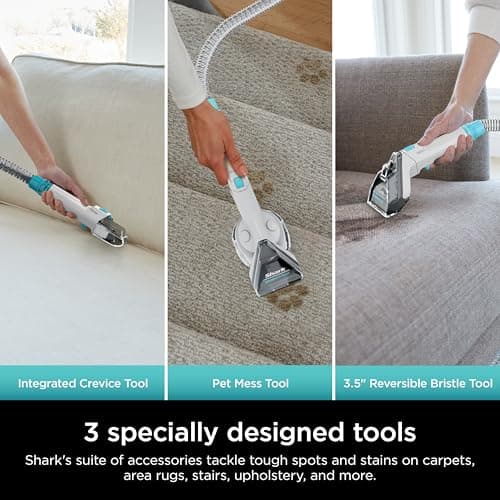 Shark StainStriker Portable Carpet, Upholstery & Area Rug Cleaner with Pet Mess extractor, Stain & Odor Remover, Perfect for Car Interiors, , White, PX201 5