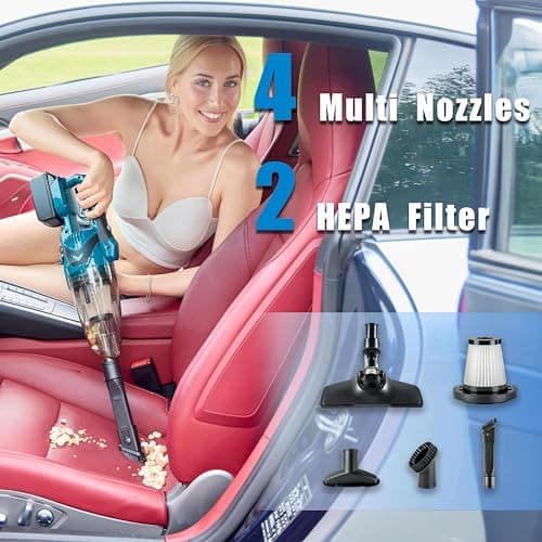 HILIPE Cordless Handheld Vacuum Cleaner for Makita 18V Battery, EasyClean Wet Dry Use,Wireless Handheld Vacuum for Car,Home, Boat,Workshop, Pet Hair, Furniture Cleaning (Tool Only No Battery) 5