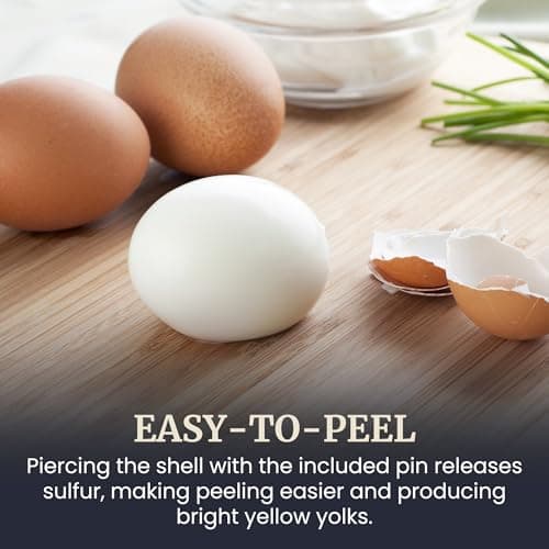 Elite Gourmet EGC1215B Easy Egg Cooker, Stainless-steel Heating Plate, Two-Tiered, 14-Egg Capacity, Soft, Medium, Hard-Boiled, Auto Shut-Off, Omelets, Poached Eggs, Measuring Cup, Piercing Pin, Black 8