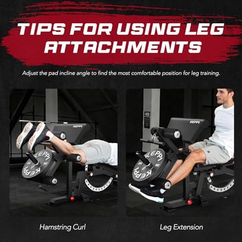 KeppiFitness Adjustable Weight Bench, Bench3000 MAX Heavy Duty Workout Bench Press with Leg Extension and Preacher Pad for Home Gym Fitness, Flat Incline Decline Sit Up Bench 5