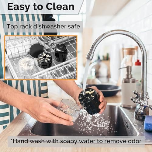 UHIYEE Garlic Crusher Press, Multifunctional Garlic Smasher, Easy-Clean BPA Free, Dishwasher Safe, Ideal Kitchen Tool, Black 5