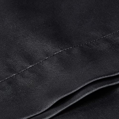 BEDELITE Satin Body Pillow Cover, Super Soft and Cooling Body Pillow Pillowcase for Hair and Skin, Breathable Silky Full Long Pillowcase Cover(20"x54", Black) 7