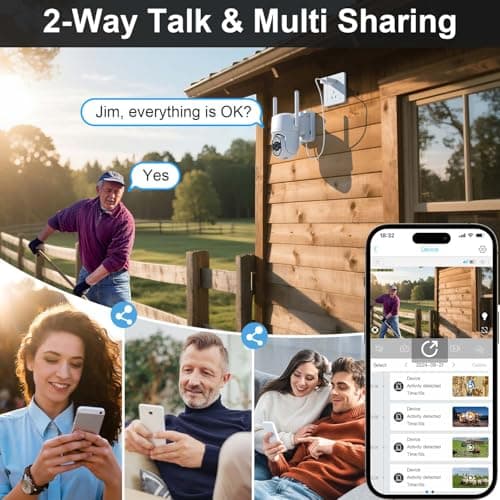 No WiFi Security Camera, 4G LTE Cellular Security Camera, Plug-in Cameras for Home Security, Auto Tracking, Smart Detection, Color Night Vision, 24/7 Recording (Data Plan Need to Subcribe) 8