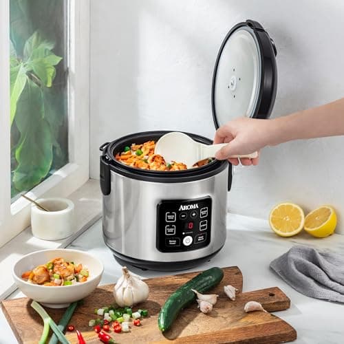 AROMA® CoreCoat™ Digital Rice Cooker & Steamer for Brown Rice with Nonstick Ceramic Coating (8 Cups Cooked, 4 Cups Uncooked) 7