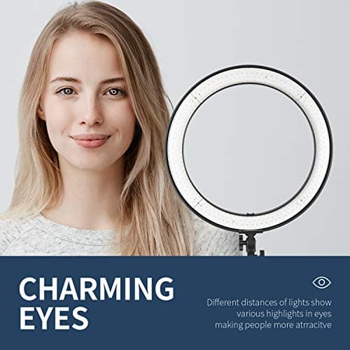 NEEWER 20 inch LED Ring Light Kit with Tripod Stand and Phone Holder Compatible with iPhone, Ringlight for Makeup YouTube Video Recording Selfie Studio Streaming Makeup Barber Lash Salon Lighting 8