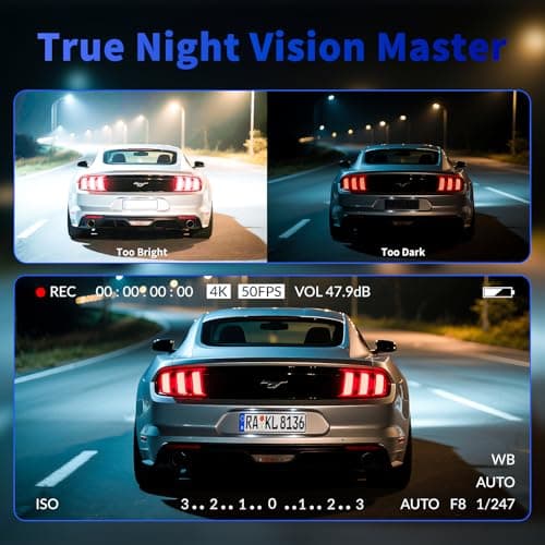 Masdio Dash Cam Front and Rear, 4K+1080P Dual Dash Camera for Cars with WiFi APP, 3.2" LCD, Super Night Vision, 24/7 Parking Mode, G-Sensor, Loop Recording, Included 32GB Card 7